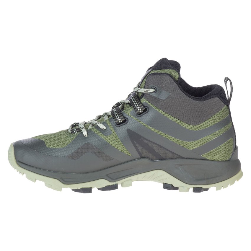 Chaussures Randonnée Merrell MQM Flex 2 Mid GORE-TEX Vert Olive/Grise Homme | W.T.QKIE